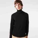 Lacoste סוודר צמר מרינו צווארון גולף DZ4D0D1591 שחור 031 גברים