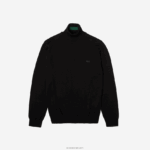 Lacoste סוודר צמר מרינו צווארון גולף DZ4D0D1591 שחור 031 גברים - Image 4