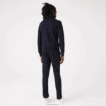 Lacoste סוודר צמר מרינו צווארון גולף DZ4D0D1592 כחול כהה 166 גברים - Image 3