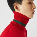 Lacoste סוודר צמר מרינו צווארון גולף DZ4D0D1593 אדום 240 גברים - Image 3