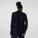 Lacoste סוודר צמר עם צוואר גבוה DZ4D0D2650 כחול כהה 166 נשים - Image 3
