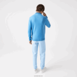 Lacoste סוודר צמר עם צווארון V DZ4D0D1553 כחול 4xa גברים - Image 3