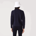 Lacoste סוודר צמר צווארון DZ4D0D2639 כחול כהה 166 נשים - Image 3