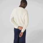 Lacoste סוודר צמר צווארון DZ4D0D2640 לבן 70V נשים - Image 3