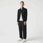 Lacoste סוודר רוכסן מכותנה אורגנית בצווארון סטנד-אפ DZ4D0D462 אפור el6 גברים - Image 2