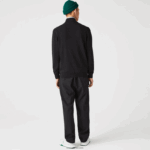 Lacoste סוודר רוכסן מכותנה אורגנית בצווארון סטנד-אפ DZ4D0D462 אפור el6 גברים - Image 3