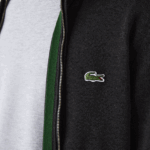 Lacoste סוודר רוכסן מכותנה אורגנית בצווארון סטנד-אפ DZ4D0D462 אפור el6 גברים - Image 4