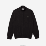 Lacoste סוודר רוכסן מכותנה אורגנית בצווארון סטנד-אפ DZ4D0D462 אפור el6 גברים - Image 5