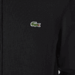 Lacoste סוודר רוכסן מכותנה אורגנית בצווארון סטנד-אפ DZ4D0D460 שחור 031 גברים - Image 6