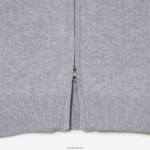 Lacoste סוודר רוכסן מכותנה אורגנית בצווארון סטנד-אפ DZ4D0D459 chine אפור cca גברים - Image 6