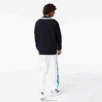 Lacoste סוודר תג קומי DZ4D0D1378 שחור/לבן אה גברים - Image 3