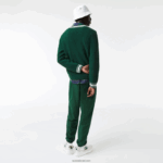 Lacoste סוודר תג קומי DZ4D0D1379 ירוק לבן yrr גברים - Image 3