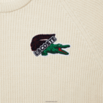Lacoste סוודר תנין DZ4D0D1381 לבן xfj גברים - Image 5