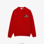 Lacoste סוודר תנין DZ4D0D1382 אדום 240 גברים - Image 5