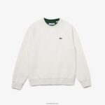 Lacoste סווטשירט בתערובת כותנה עם צווארון צוואר DZ4D0D2393 לבן 70V נשים - Image 2