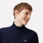 Lacoste סווטשירט גולף עם צווארון משובץ DZ4D0D313 כחול כהה 423 גברים - Image 2
