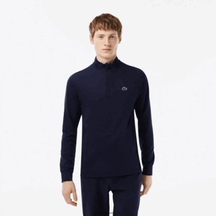 Lacoste סווטשירט גולף עם צווארון משובץ DZ4D0D313 כחול כהה 423 גברים