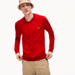 Lacoste סווטשירט ג'רזי מכותנה עם קפוצ'ון DZ4D0D620 אדום 240 גברים - Image 2