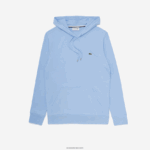 Lacoste סווטשירט ג'רזי מכותנה עם קפוצ'ון DZ4D0D621 כחול hbp גברים