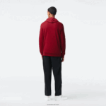 Lacoste סווטשירט ג'רזי מכותנה עם קפוצ'ון DZ4D0D622 בורדו 476 גברים - Image 3