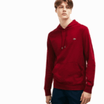 Lacoste סווטשירט ג'רזי מכותנה עם קפוצ'ון DZ4D0D622 בורדו 476 גברים - Image 5