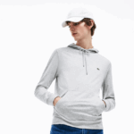 Lacoste סווטשירט ג'רזי מכותנה עם קפוצ'ון DZ4D0D713 chine אפור cca גברים - Image 6