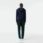 Lacoste סווטשירט ג'רזי מכותנה עם קפוצ'ון DZ4D0D737 כחול כהה 166 גברים - Image 3