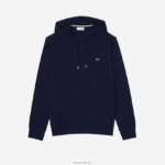 Lacoste סווטשירט ג'רזי מכותנה עם קפוצ'ון DZ4D0D737 כחול כהה 166 גברים - Image 5