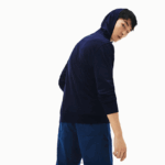 Lacoste סווטשירט ג'רזי מכותנה עם קפוצ'ון DZ4D0D737 כחול כהה 166 גברים - Image 6