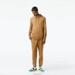 Lacoste סווטשירט ג'רזי מכותנה עם קפוצ'ון DZ4D0D845 חום z0w גברים - Image 2