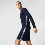 Lacoste סווטשירט טניס מודפס ספורטיבי DZ4D0D1055 כחול כהה 166 גברים - Image 8