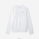 Lacoste סווטשירט טניס מודפס ספורטיבי DZ4D0D1056 לבן 001 גברים - Image 4