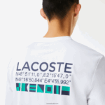 Lacoste סווטשירט טניס מודפס ספורטיבי DZ4D0D1056 לבן 001 גברים - Image 7