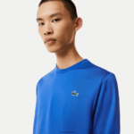 Lacoste סווטשירט טניס מודפס ספורטיבי DZ4D0D1057 כחול k1q גברים - Image 4