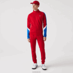 Lacoste סווטשירט טניס עם רוכסן בכושר קלאסי DZ4D0D977 אדום כחול לבן w50 גברים - Image 2
