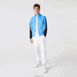Lacoste סווטשירט טניס עם רוכסן בכושר קלאסי DZ4D0D976 כחול כהה לבן 5x7 גברים - Image 2