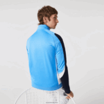Lacoste סווטשירט טניס עם רוכסן בכושר קלאסי DZ4D0D976 כחול כהה לבן 5x7 גברים - Image 3