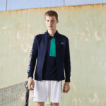 Lacoste סווטשירט טניס עם רוכסן מודפס ספורט DZ4D0D1051 כחול כהה 166 גברים - Image 2