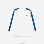 Lacoste סווטשירט טניס עם רוכסן מודפס ספורט DZ4D0D1052 לבן 001 גברים - Image 5