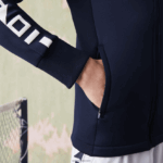 Lacoste סווטשירט טניס עם רוכסן מודפס ספורט DZ4D0D1051 כחול כהה 166 גברים - Image 6