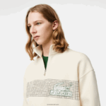 Lacoste סווטשירט כותנה אורגנית עם צווארון רוכסן DZ4D0D282 לבן xfj גברים - Image 2