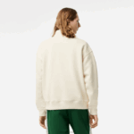 Lacoste סווטשירט כותנה אורגנית עם צווארון רוכסן DZ4D0D282 לבן xfj גברים - Image 3