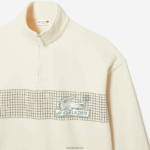 Lacoste סווטשירט כותנה אורגנית עם צווארון רוכסן DZ4D0D282 לבן xfj גברים - Image 5