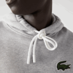 Lacoste סווטשירט כותנה אורגנית עם קפוצ'ון בגזרה רופפת DZ4D0D368 chine אפור cca גברים - Image 7
