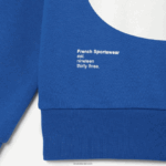 Lacoste סווטשירט כותנה עם אותיות ניגודיות בהתאמה קלאסית DZ4D0D1042 כחול k1q גברים - Image 6