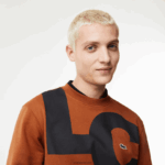 Lacoste סווטשירט כותנה עם אותיות ניגודיות בהתאמה קלאסית DZ4D0D1040 חום 3pb גברים - Image 6