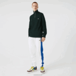 Lacoste סווטשירט כותנה עם רוכסן צווארון עומד DZ4D0D953 ירוק yzp גברים - Image 2