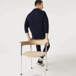 Lacoste סווטשירט כותנה עם רוכסן צווארון עומד DZ4D0D951 כחול כהה 166 גברים - Image 3