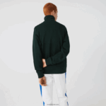 Lacoste סווטשירט כותנה עם רוכסן צווארון עומד DZ4D0D953 ירוק yzp גברים - Image 3