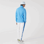 Lacoste סווטשירט כותנה עם רוכסן צווארון עומד DZ4D0D1184 כחול 4xa גברים - Image 3